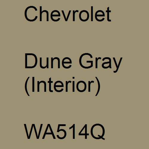 Chevrolet, Dune Gray (Interior), WA514Q.